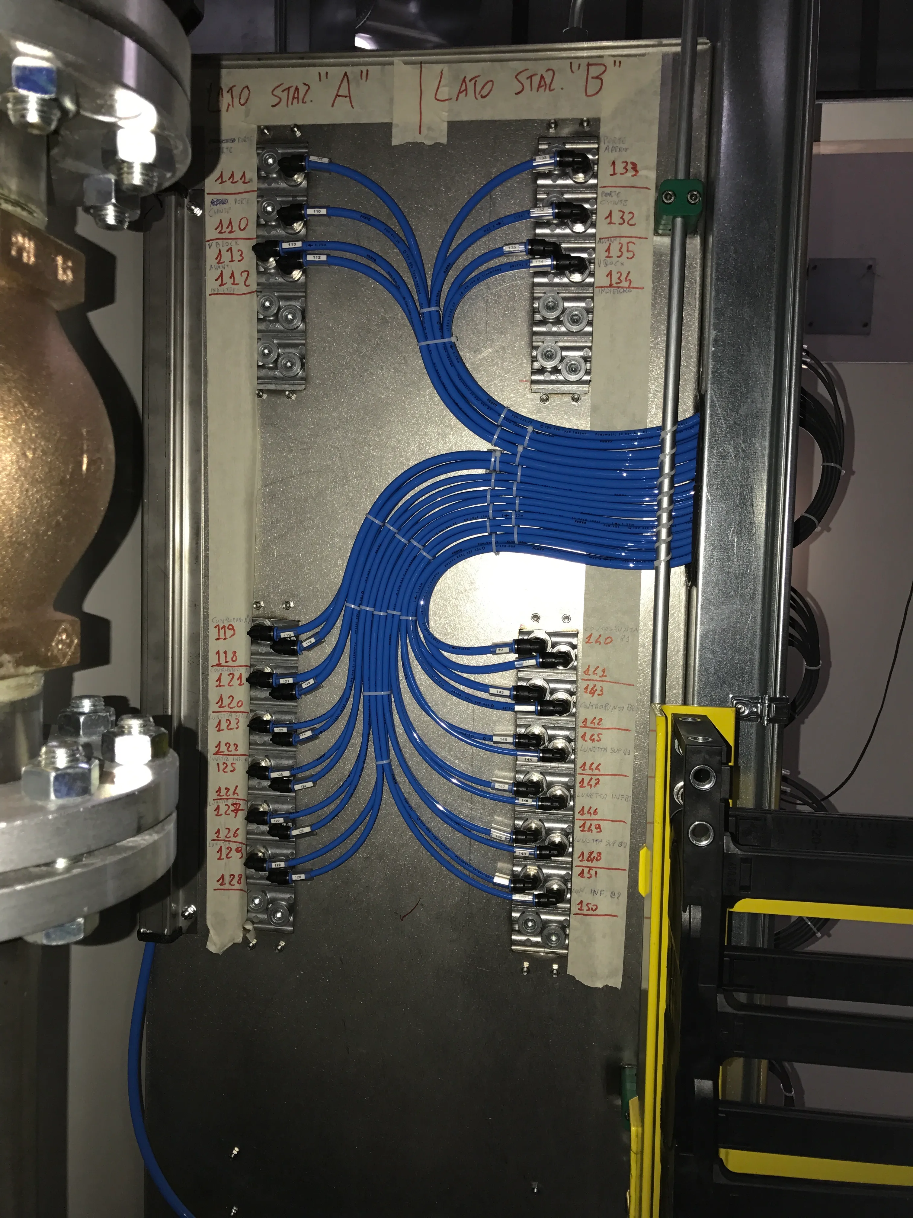 Panou pneumatic cu trasee ordonate
